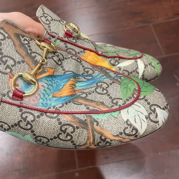 Authentic Gucci floral princetown mules - Picture 4 of 5